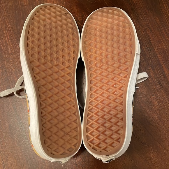 Vans Old Skool Gold & Black Plaid Print Lace Up Sneaker Size Women's 6.5/Men’s 5 - Picture 8 of 11